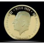 1 oz GOLD Niue 2024 Proof - Der Majestätische SCHWAN im FRÜHLING - Neue Serie Jahreszeiten Motiv 2 - 100 $