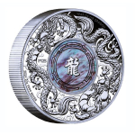 2 oz Australien 2024 Proof DOUBLE DRAGON MOTHER of PEARL...