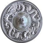 AURINUM*TOP*ANGEBOT** 2 oz Australien 2024 Proof DOUBLE DRAGON MOTHER of PEARL - Doppeldrache mit ECHTEM PERLMUTT - Silber 2 AU$