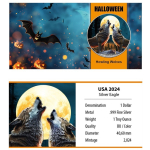 NEU* HALLOWEEN* 1 oz USA American Eagle 2024 BU -...