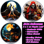 NEU*HALLOWEEN* 3 x 1 oz USA American Eagle 2024 HEULENDE...