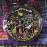 2 oz Silber Niue 2024 - DIESELPUNK - 3-Dimensionaler Effekt - UV Fluoreszierend - "Serie Punk Universe"  - Ultra High Relief