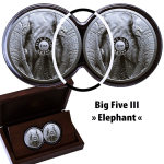 NEU* 2 x 1 oz Südafrika 2024 Proof - ELEFANT - Big Five Serie III - Silber 5 Rand