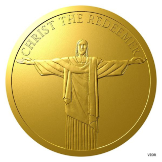 1 oz GOLD Niue 2024 Proof - 7 Weltwunder der Antike - Christusstatue in Rio de Janeiro - Christus der Erlöser - 50 $