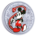 1 oz Niue 2025 Proof - SCHLANGE - MICKEY MOUSE JAHR der...