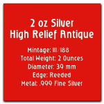 NEU* 2 oz Silber Round SCHLANGE 2025 Antique Finish - Jahr der SCHLANGE - Lunarserie - Ultra High Relief - 2. Lunar Round in 2 oz  - Auflage 188 !