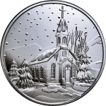 NEU* 1 oz Silber Round USA 2024 - WEIHNACHTSKIRCHE -...