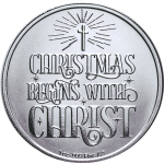 NEU* 1 oz Silber Round USA 2024 - WEIHNACHTSKIRCHE - Weihnachten beginnt mit Jesus Christus