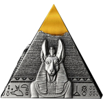 6 oz Djibouti 2024 - PYRAMIDEN von GIZEH - 3-Dimensional - Antique Finish - 1 + 2 +3 oz Silber