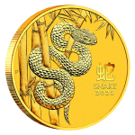 1/10 oz Gold Australien 2025 BU - SCHLANGE - Jahr der Schlange - Lunar III Schlange -  15 AU$ - Goldschlange