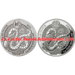 2 x 1 oz SILBER SET Ruanda 2025 Proof + BU - SCHLANGE -...