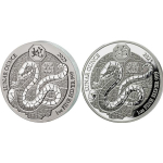 2 x 1 oz SILBER SET Ruanda 2025 Proof + BU - SCHLANGE -...