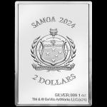 1 oz Silber Samoa 2024 Proof - KING KONG on EMPIRE STATE BUILDING - Skull Island - 5$  - Auflage 499