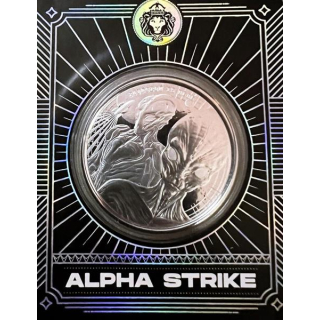 1 oz Ghana 2023 Prooflike ALPHA STRIKE - ALIEN STARGATE - 2 ALIENS - COIN CARD - 5 Cedis - Serie Alien Ausgabe 3