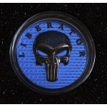 1 oz Silber - LIBERATOR - SKULL - DARK BLUE PROOF UV-Effekt 2021 - Limitierte Editon Dark Side One Soul nur 100 Stück- EINZELSTÜCK !