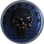 1 oz Silber - LIBERATOR - SKULL - DARK BLUE PROOF UV-Effekt 2021 - Limitierte Editon Dark Side One Soul nur 100 Stück- EINZELSTÜCK !