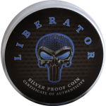 1 oz Silber - LIBERATOR - SKULL - DARK BLUE PROOF UV-Effekt 2021 - Limitierte Editon Dark Side One Soul nur 100 Stück- EINZELSTÜCK !