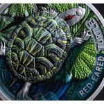 2 oz Silber Niue 2024 Antique - RED EARED TURTLE - silber...