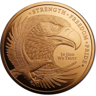 NEU** 5 oz USA Kupfer Round EAGLE ADLER  - Stärke, Freiheit und Stolz - Strength, Freedom, Pride