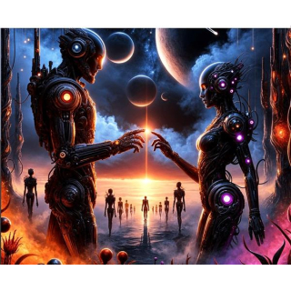 ab Lager** 1 oz Maple Leaf 2024 - ASTRONAUT PLANETENBESIEDELUNG - Black Ruthenium Color - * 2. Ausgabe