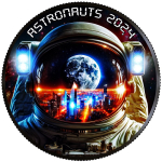 ab Lager** 1 oz Kanada 2024 - ASTRONAUT PLANETENBESIEDELUNG - Black Ruthenium Color - * 2. Ausgabe