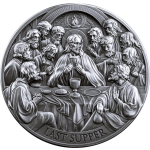 5 oz Kamerun 2025 Antique - JESUS & DAS LETZTE ABENDMAHL - THE LAST SUPPER - Biblische Geschichten - Christliche Traditionen - silber Antique Finish - 5,000 Frs