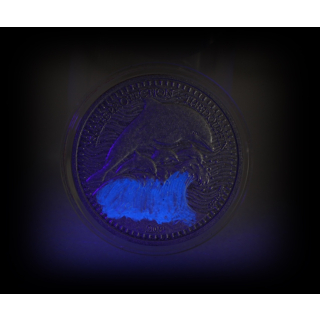 1 oz Kamerun 2019 Metallic - DELFIN - UV - Effekt - silber 1000 Francs