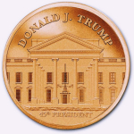 NEU** 1 oz USA Kupfer Round - DONALD J. TRUMP & WEISSES HAUS - 45. Präsident der USA