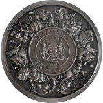 2 oz Tschad 2021 Antique - MEERJUNGFRAU & EINHORN - MERMAID & UNICORN - Antique Finish Ultra High Relief - 10,000 Frs