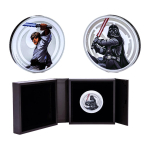 1 oz Medaillon 2024 Proof - STAR WARS LUKE SKYWALKER & DARTH VADER - Doppelseitiges Motiv - Erstausgabe Epische Kämpfe des Star Wars Universums