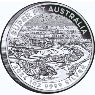 NEU* 1 oz Australien 2024 - SUPER PIT Goldmine - Silber BU 1 AU$ - Premium Anlagemünze - Serie Perth Mint