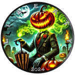 1 oz USA 2024 - GRUSELIGES HALLOWEEN - Silber Coin Card...