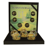 6 x 1 oz Ghana 2018 - Der ZAUBERER von OZ - The WONDERFUL WIZARD of OZ - Emerald Dust Effekt - 5 Cedis