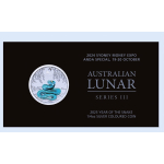 1/4 oz Australien 2025 Coin Card - SCHLANGE - JAHR des SCHLANGE - SYDNEY COIN SHOW - Silber LUNAR III SCHLANGE - Silber 1 AU$ - Silberschlange