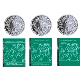 NEU* 1.75 oz Silber SET QUADRIGA 2025 - Johann Gottfried Schadow - Silber BU Coin Card - Einigkeit-Recht-Freiheit-Deutschland