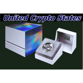 NEU* 1 oz United Crypto States 2025 - AMERICAN BUFFALO / INDIAN HEAD - Silber Proof 1000 Satoshi - QR-Code Hologramm