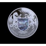 NEU* 1 oz United Crypto States 2025 - AMERICAN BUFFALO / INDIAN HEAD - Silber Proof 1000 Satoshi - QR-Code Hologramm