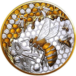 5 oz Niue 2025 Proof Gilded - HONIGBIENE - HONEY BEE - 202 Jahre Australische Honigbiene - 10 NZ$