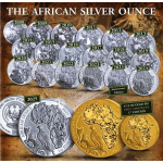 1 oz Ruanda 2025 BU - KAMPFADLER - MARTIAL EAGLE African Ounce - 50 RWF - Afrikanische Wildtiere