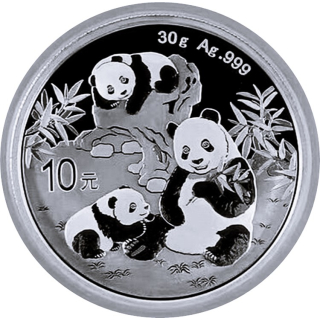 30 g Silber China 2025 BU - Panda - Silberpanda - 10 Yuan