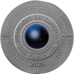 2 oz Kamerun 2025 Antique - SOCORRO UFO INCIDENT Interstellar Phenomena - Silber Antique Finish - 2000 Francs - Innovativserie !