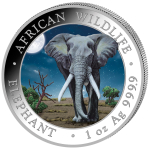 2 x 1 Unze Silber Somalia 2025 Tag & Nacht - Day & Night - Elefant African Wildlife - 2025 BU