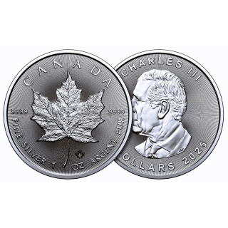 1 oz Maple Leaf 2025 Kanada - Silber 5$ - Investment - Bullionmünze