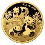 30 g Gold Panda 2025 BU - 500 Yuan Goldpanda