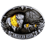 5 oz Samoa 2025 Antique Konkav Konvex - BISON American BISON im Yellowstone Park  - Spirit of America - Silber Antique Finish Deep Relief Gilded - 10 $ - Auflage 200 !