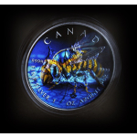 1 oz Maple Leaf 2023  - HONIGBIENE - HONEY BEE - Schimmereffekt - Silber Color  - Auflage100