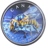 1 oz Maple Leaf 2023  - HONIGBIENE - HONEY BEE - Schimmereffekt - Silber Color  - Auflage100