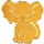 0.5 g Gold Palau 2025 - ELEFANT - Golden Highlights - GOLD Silk Finish -1 $