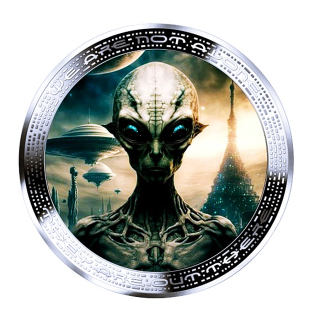 1 oz Kamerun 2025 Proof - ALIEN / MEINE ALIENWELT FACE on HOME - WIR SIND NICHT ALLEINE - 1000 Francs - Auflage 99 !