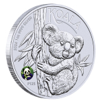 1 oz Australien KOALA 2024 Privy PANDA Coin Card - Silber - 1 AU$ - Perth Mint Koalaserie 2007 -20xx - Auflage 3,000